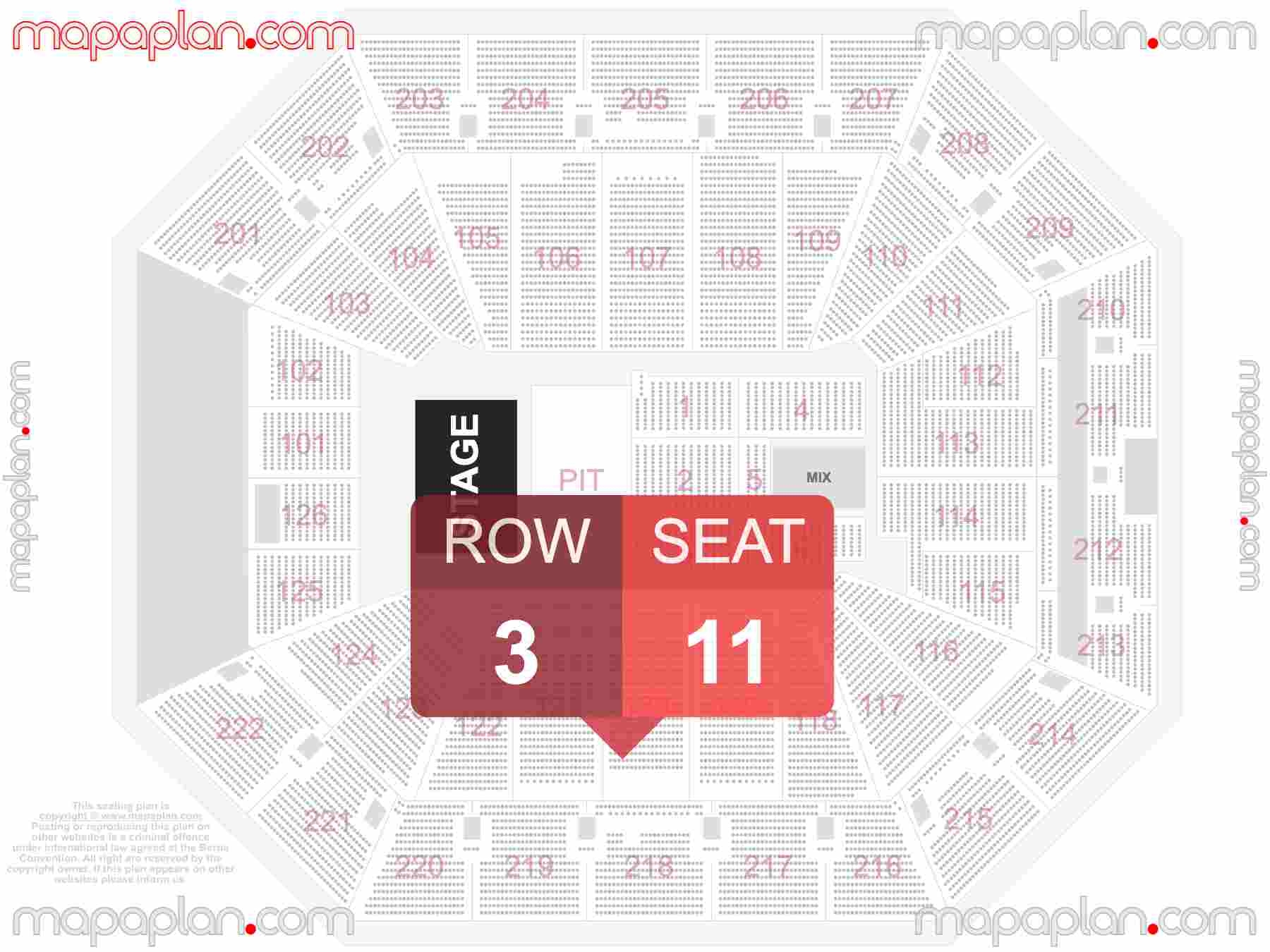 Golden 1 Center Seat Row Numbers Detailed Seating Chart Sacramento 