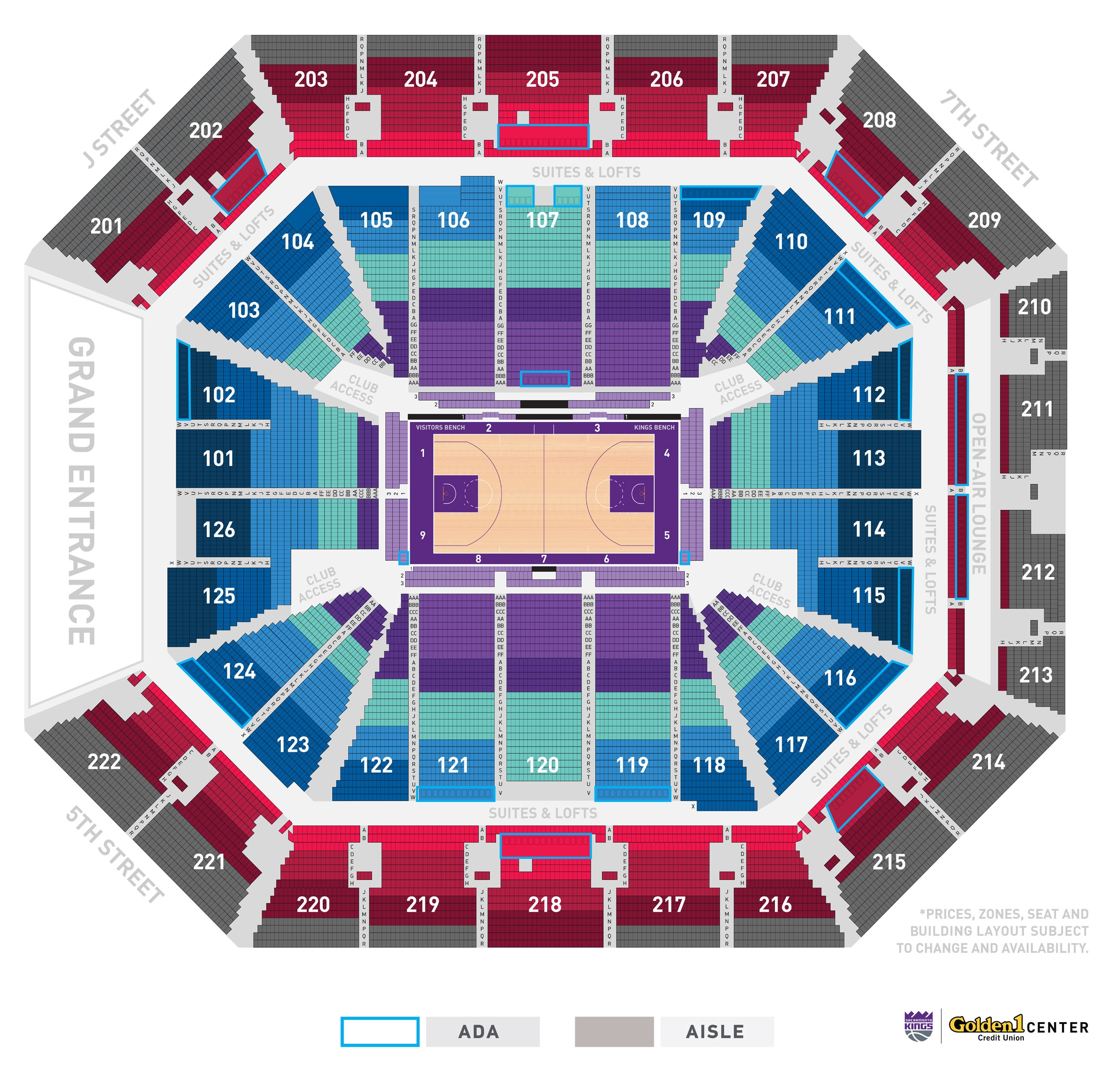 Golden 1 Center Seating Chart View Cabinets Matttroy