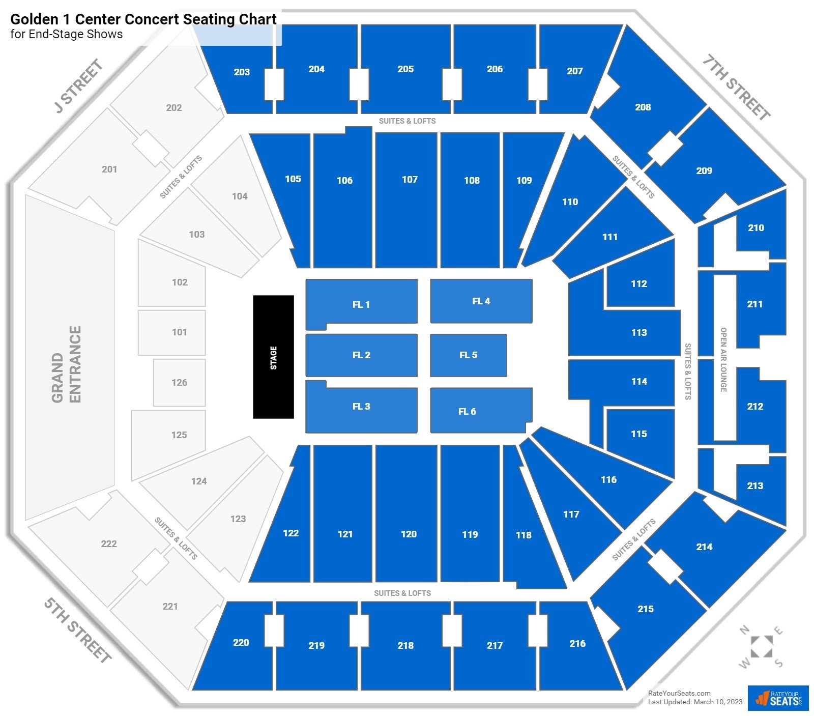 Golden 1 Center Seating Charts RateYourSeats