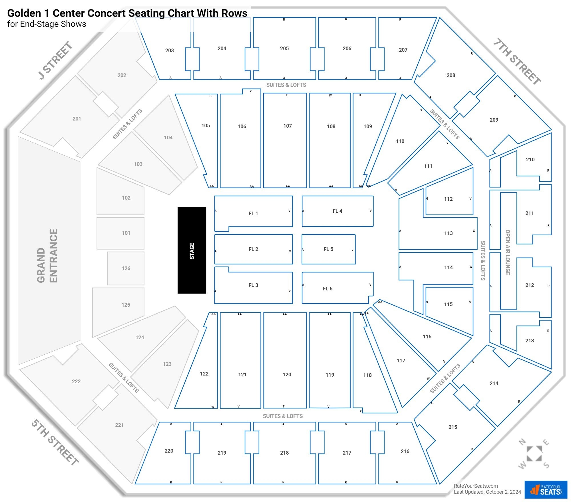 Golden One Center Seating Chart With Seat Numbers Cabinets Matttroy