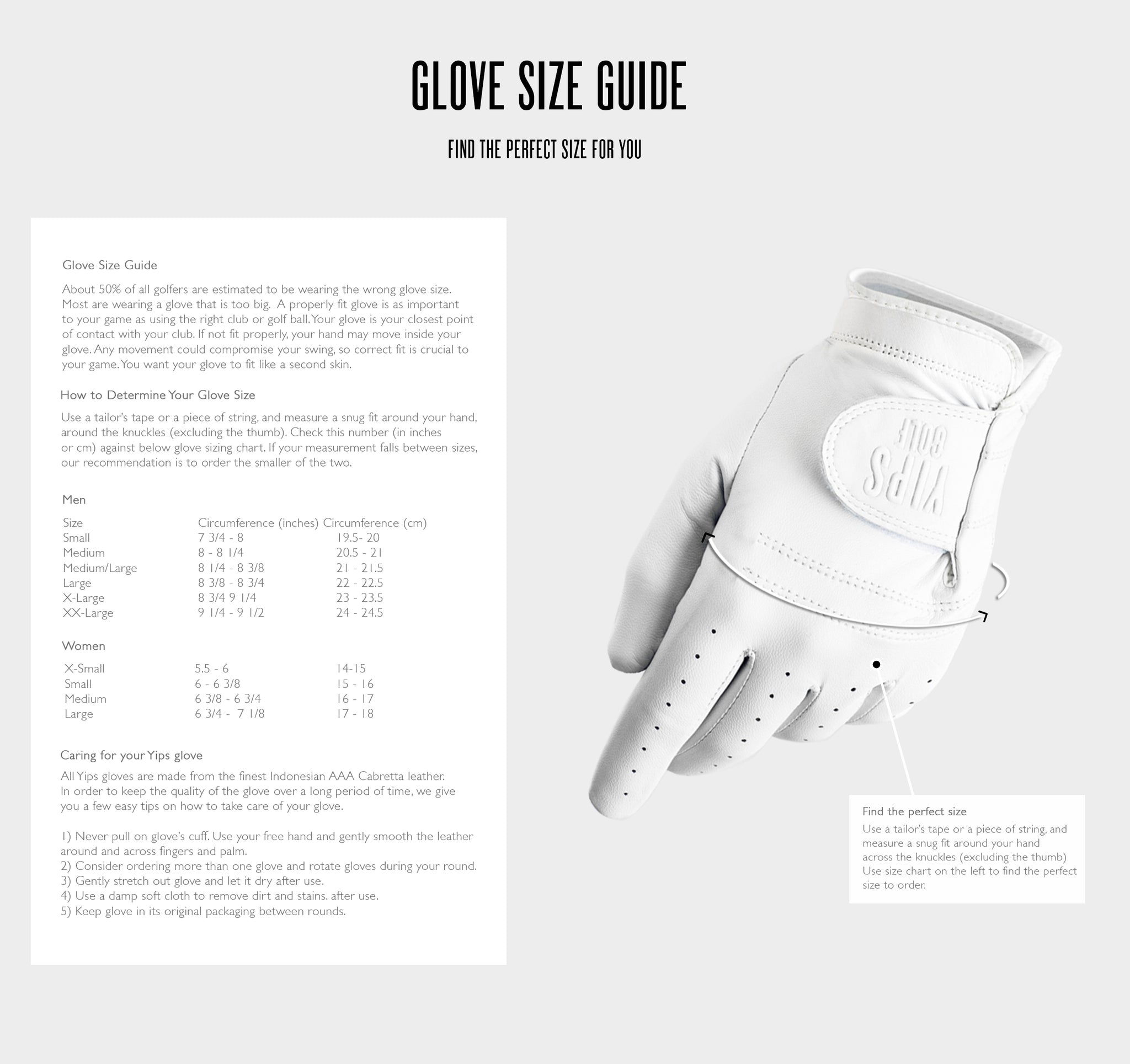 Golf Glove Fitting Chart A Visual Reference Of Charts Chart Master