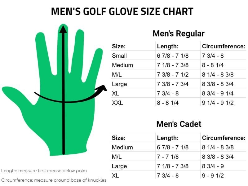 Golf Glove Size Chart Get A Perfect Fit