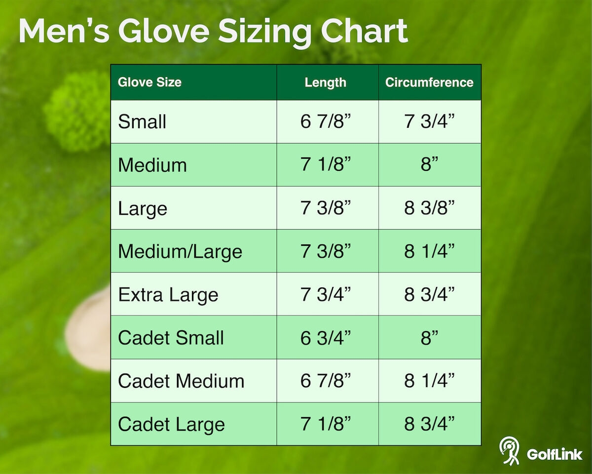 Golf Glove Size Chart Sizing Made Simple Golflink