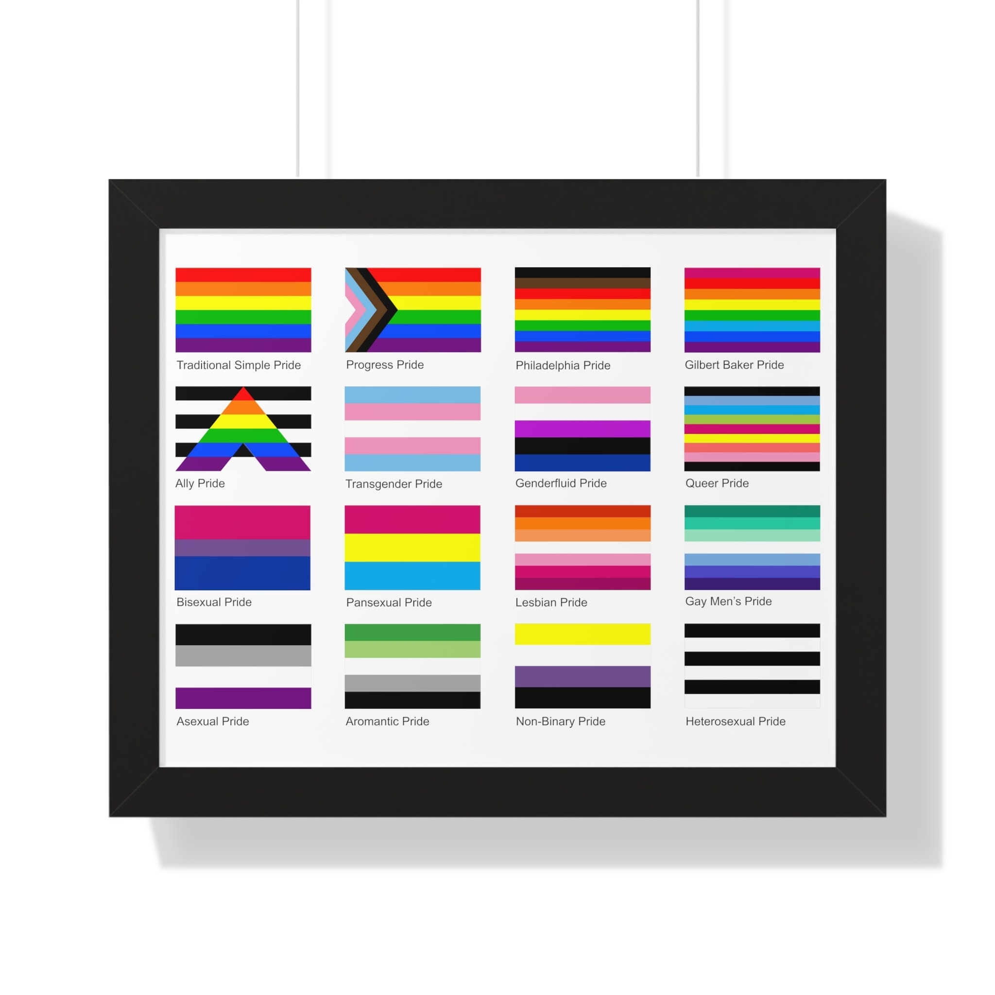 Gorgeous Updated Pride Flag Chart Instant Download Bundle Inclusive 