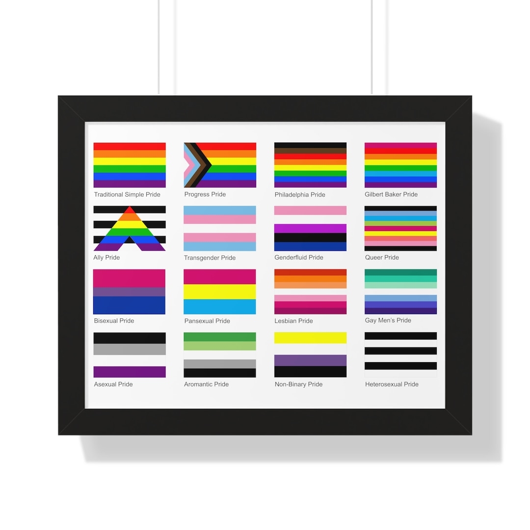 Gorgeous Updated Pride Flag Chart Instant Download Bundle Inclusive 