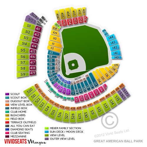 Great American Ball Park Seating Chart And Tickets Great American 