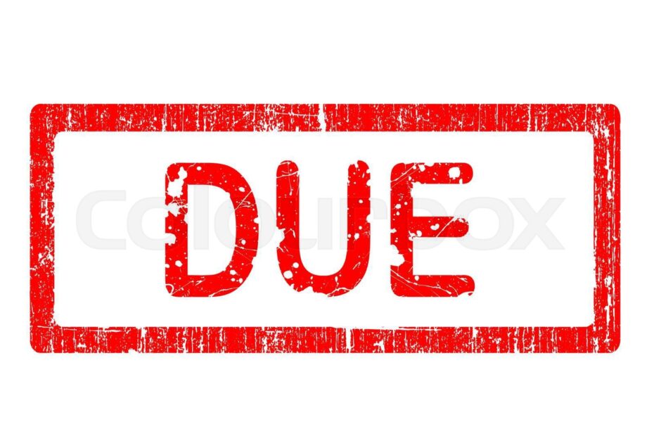 Grunge Office Stamp DUE Stock Vector Colourbox