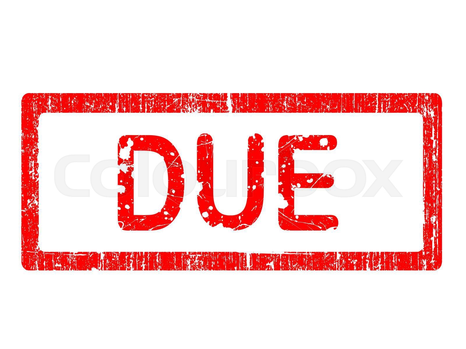 Grunge Office Stamp DUE Stock Vector Colourbox
