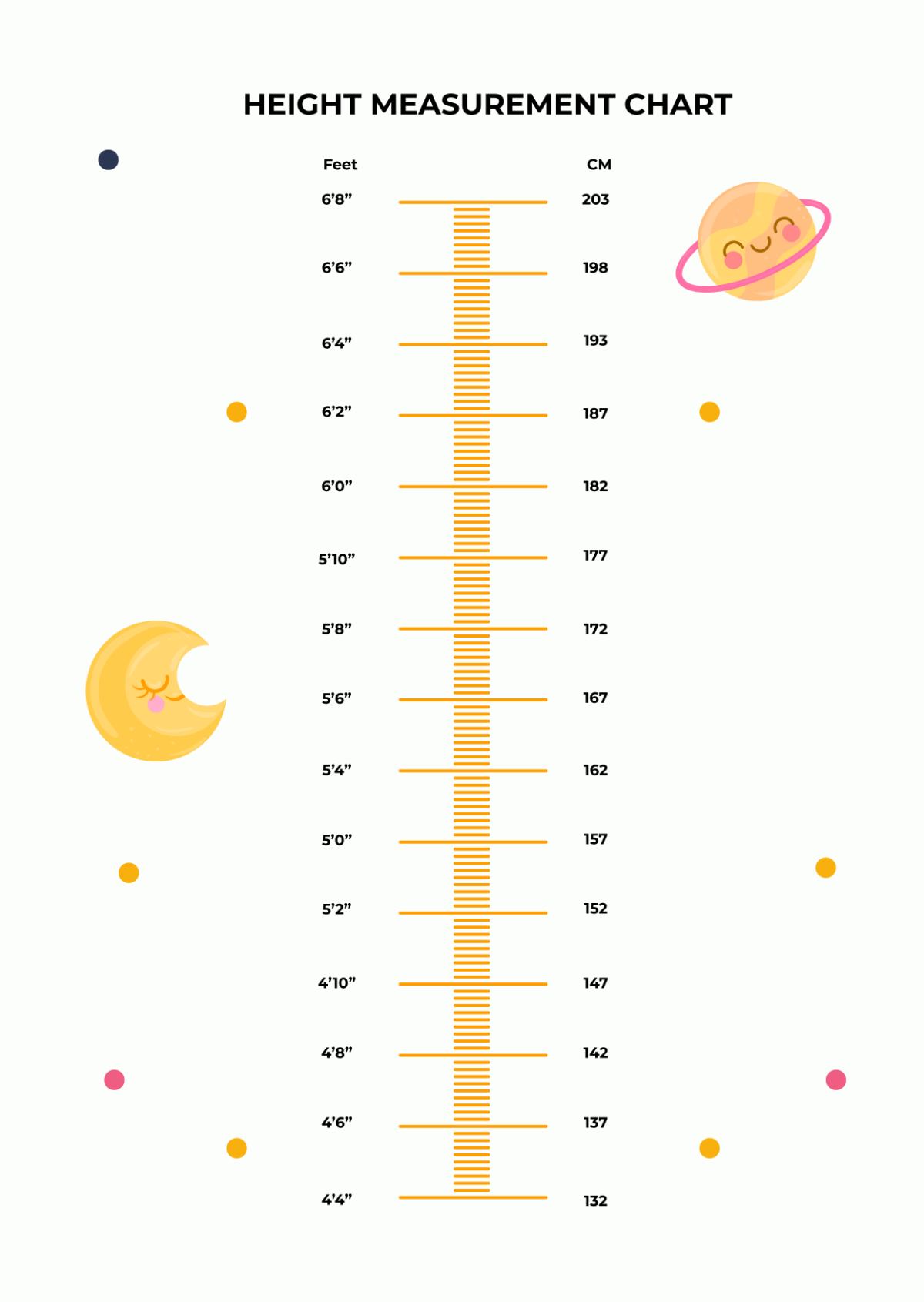 Height Measuring Chart Classroom Height Charts Animals Made By