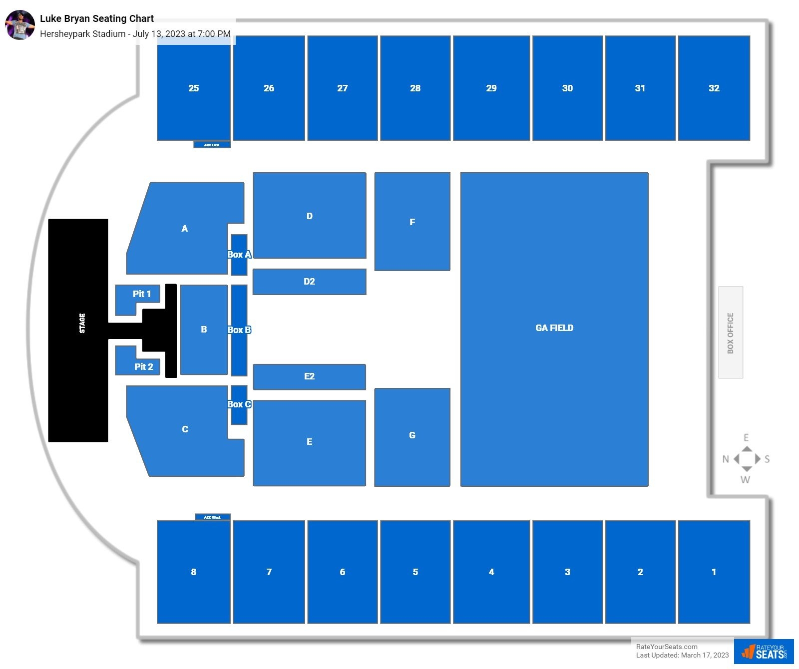 Hersheypark Stadium Seating Chart RateYourSeats