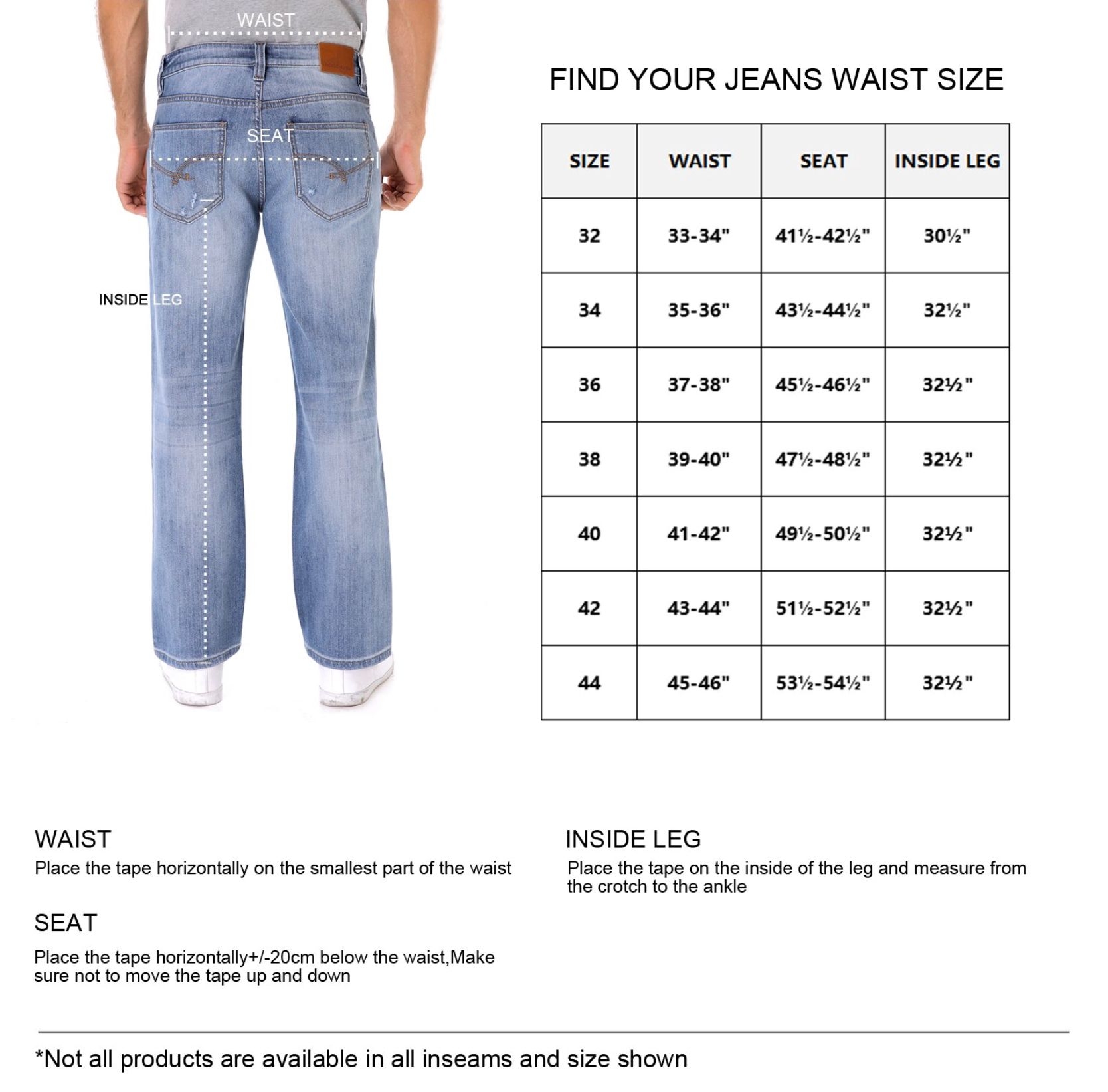 Hnm Waist Size Chart Men Quick Chart Maker
