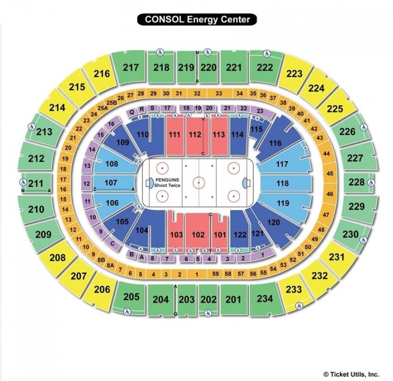 Hockey Arena Pittsburgh Pa Ppg Paints Seating Chart Concert Two Birds 