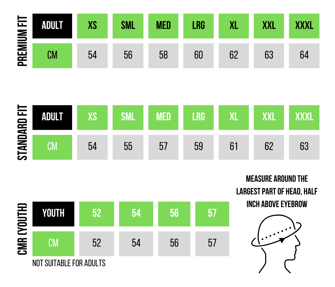 Hockey Helmet Sizing Chart At Ryan Cushman Blog