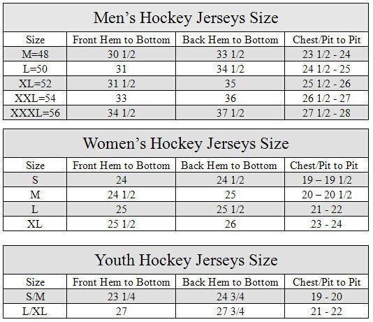 Hockey Jersey Size Chart Reebok Queen Perreault
