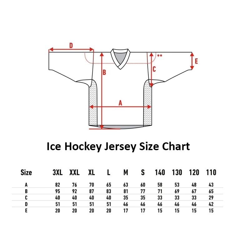 Hockey Jersey Sizing Charts For NHL Adidas Reebok And More Atelier 