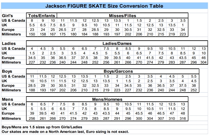Hockey Skate Sizing Guide Hockey Skate Sizing Guide