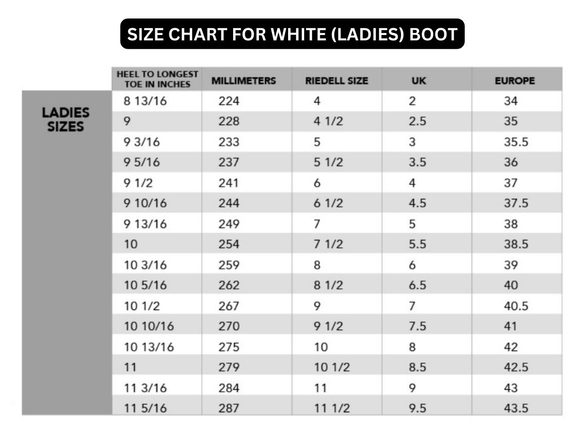 Hockey Skate Sizing Guide Hockey Skate Sizing Guide