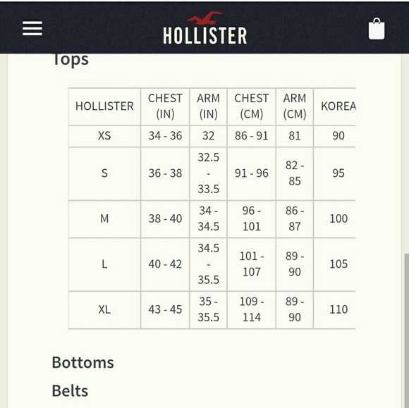 Hollister Women 39 s Jeans Size Chart At Kathryn Ono Blog