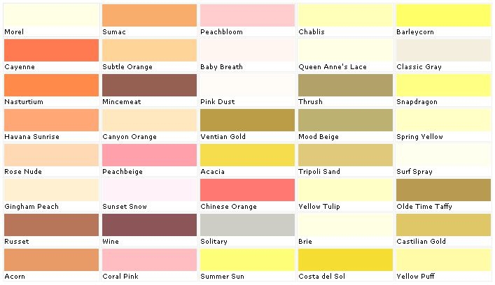 Home Depot Yellow Exterior Paint Swatch Palette Color Charts Home Depot Yellow Exterior Paint Swatch Palette Color Charts