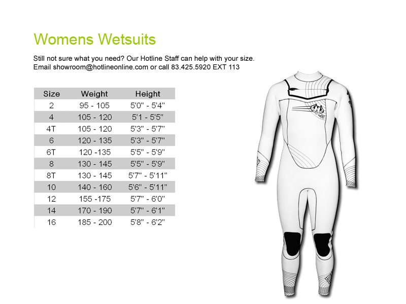 ladies wetsuit size chart ladies wetsuit size chart