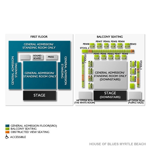 House Of Blues Myrtle Beach Seating Chart