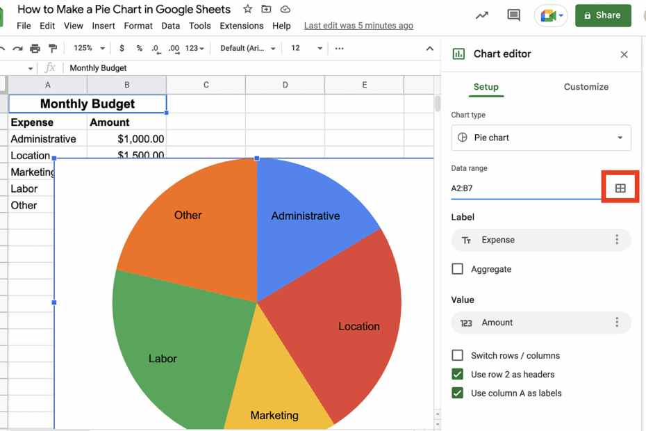 How To Make A Pie Chart In Google Sheets Layer Blog