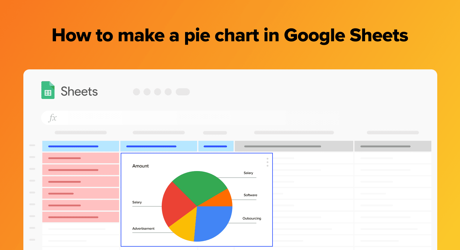 How To Make A Pie Chart In Sheets