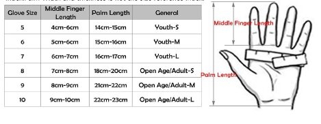 goalie glove size chart goalie glove size chart