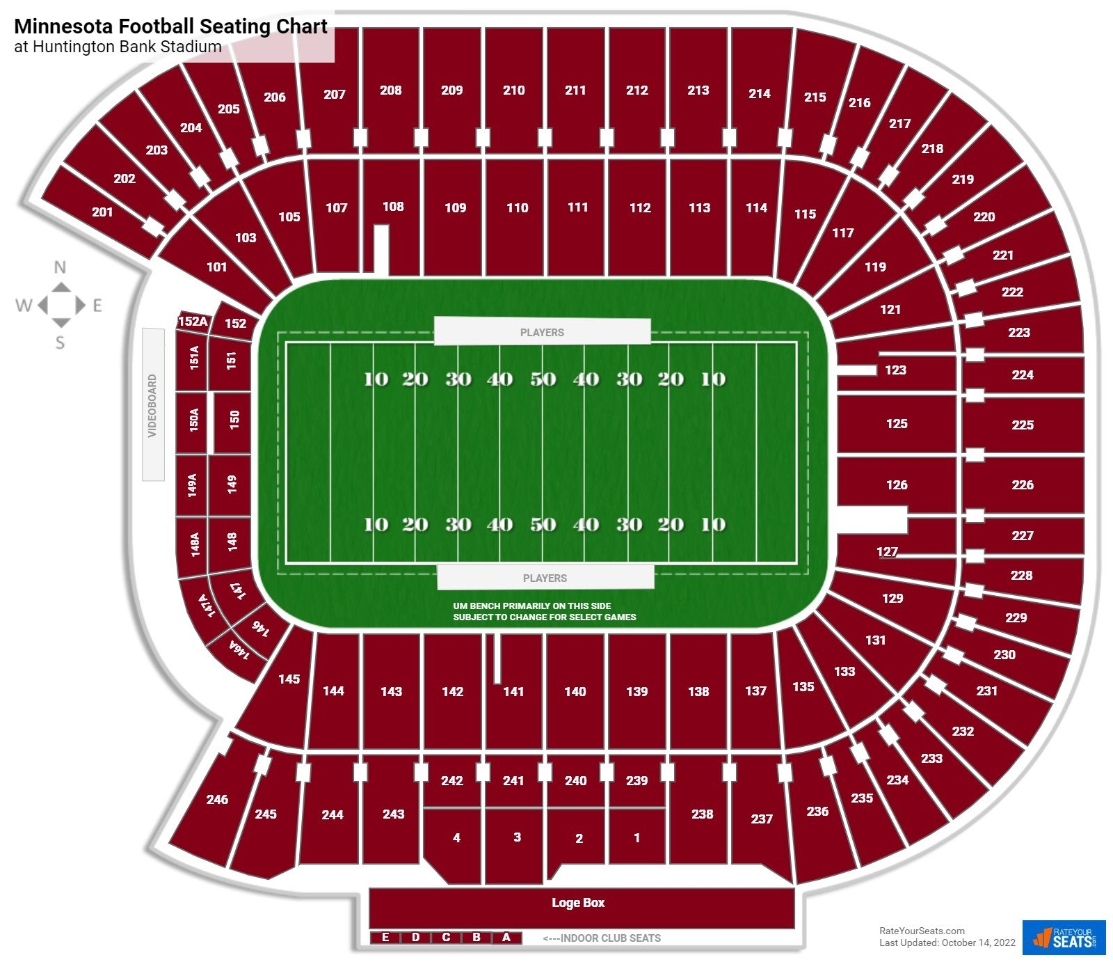 Huntington Bank Stadium Seating Charts RateYourSeats