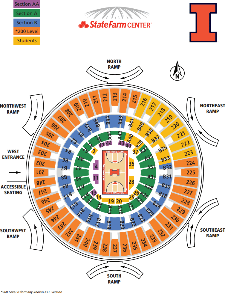 Illini Tickets Basketball Seating Chart University Of Illinois State 