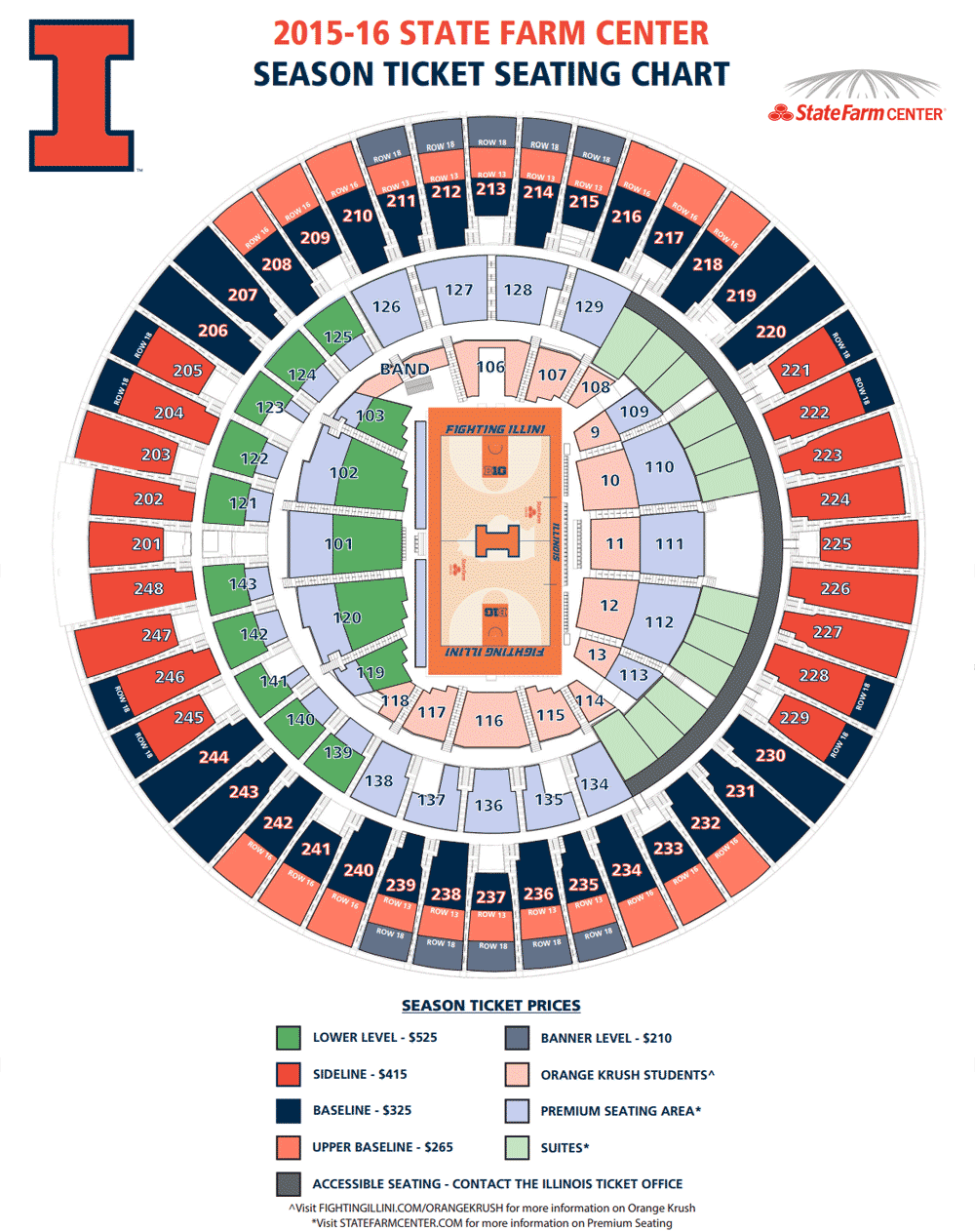 Illini Tickets Basketball Seating Chart University Of Illinois State 