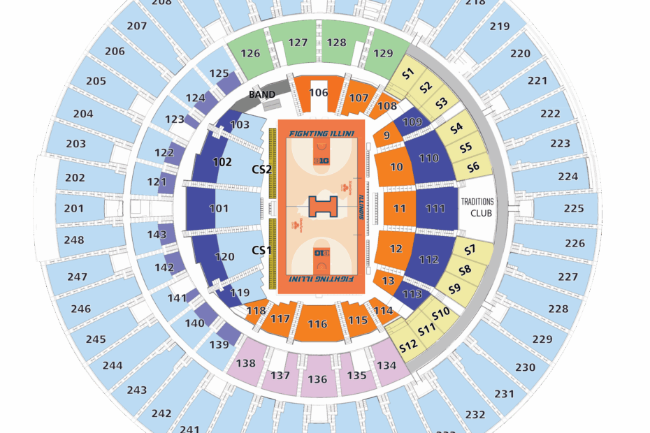 Illinois State Farm Center Seating Chart Ponasa