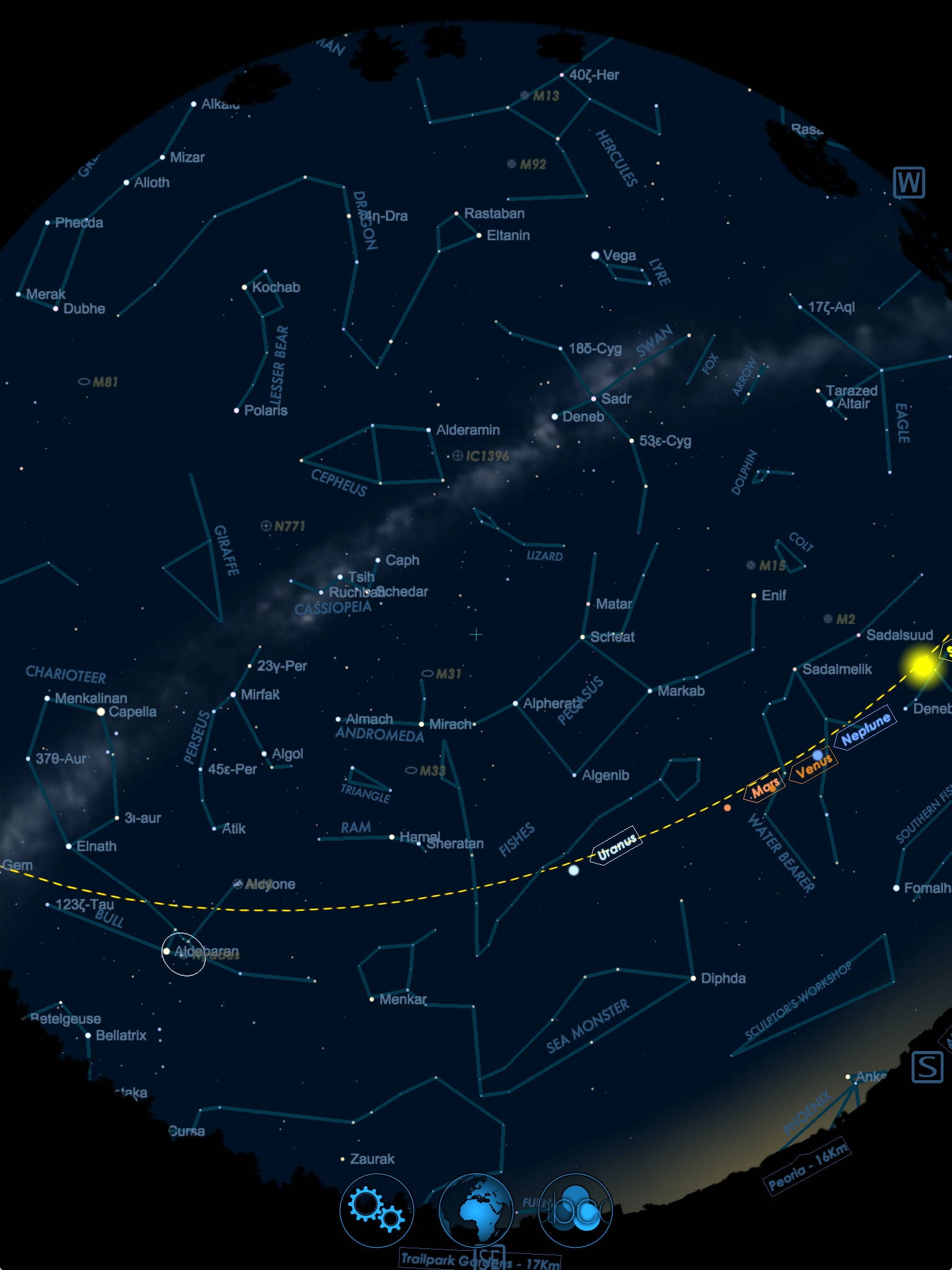 Interactive Night Sky Chart Ponasa