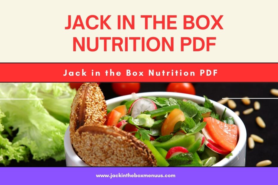 Jack In The Box Nutrition PDF 2025