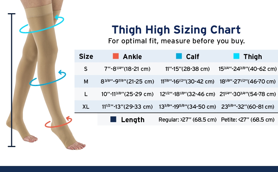 JOBST Relief 20 30 MmHg Compression Socks Thigh High With Silicone 