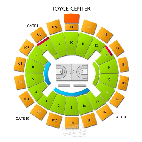 Joyce Center Seating Chart