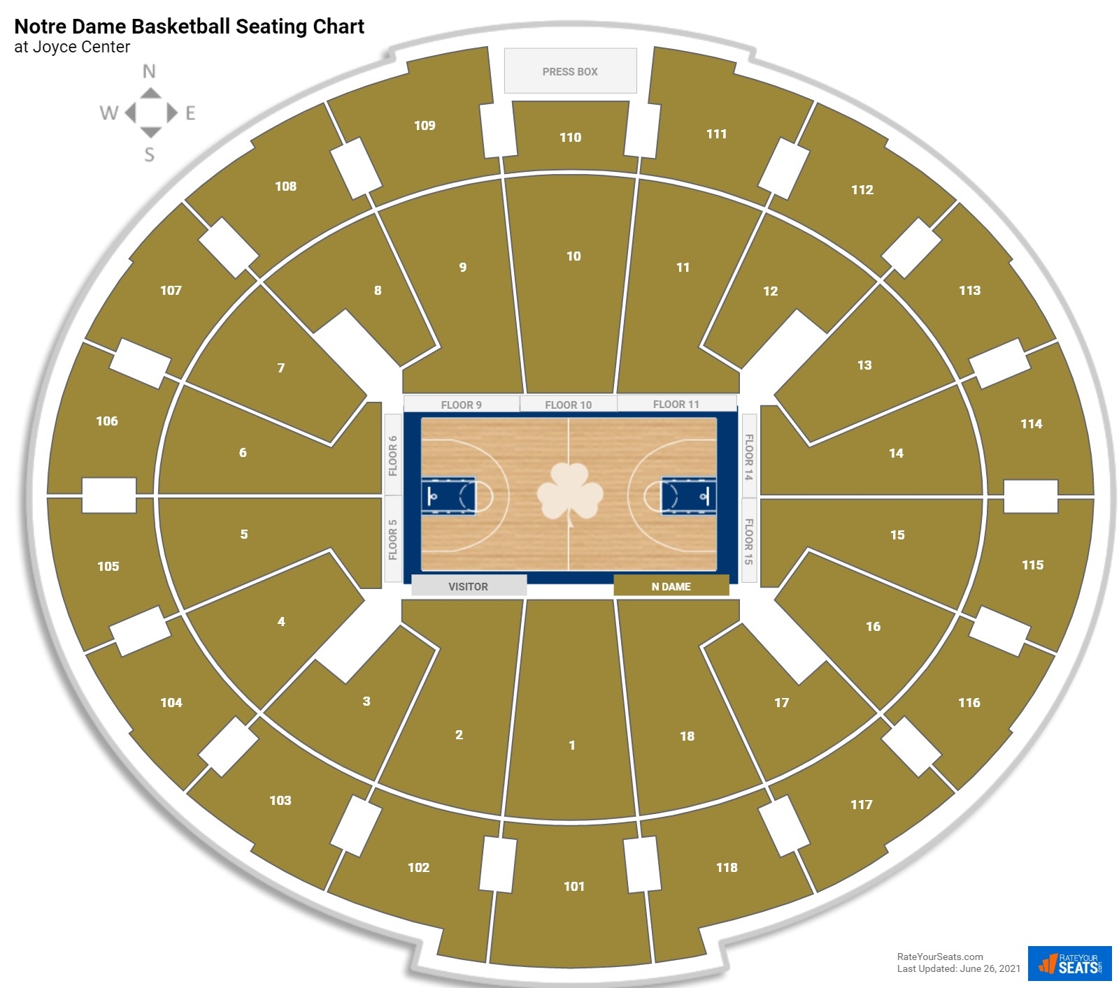 Joyce Center Seating Chart RateYourSeats