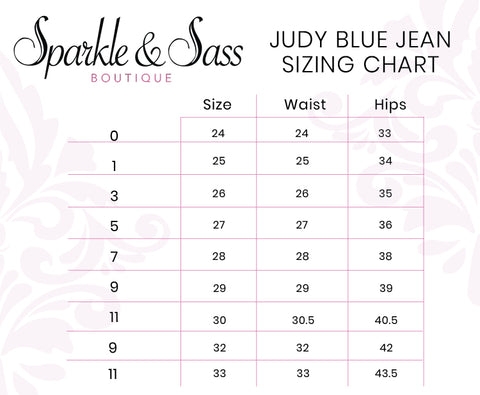 Judy Blue Overalls Size Chart Ponasa