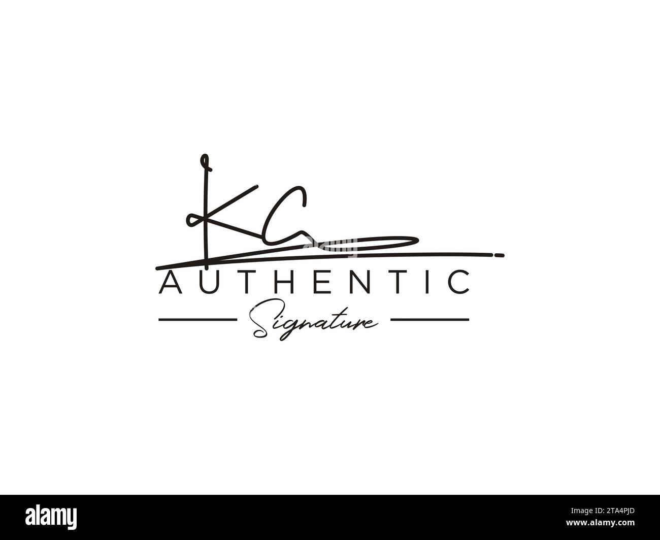 Kc Signature Stock Vector Images Alamy