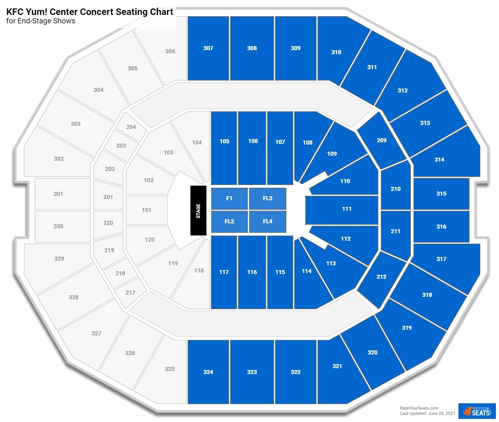 KFC Yum Center Seating Charts RateYourSeats