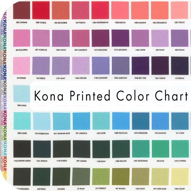 Kona Fabric Color Chart Minimalist Chart Design