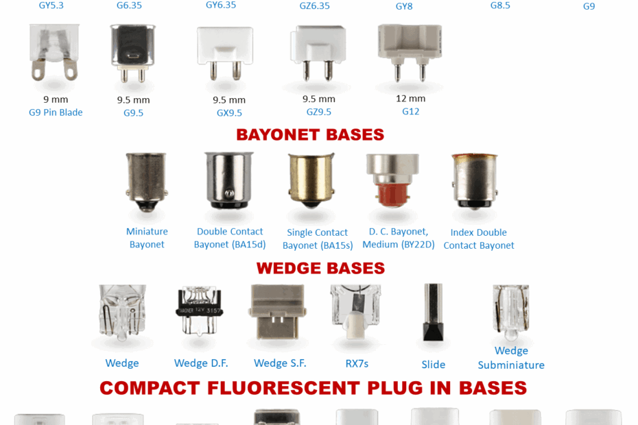 Light Bulb Base Sizes Chart Shelly Lighting