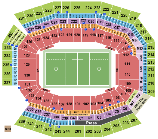 Lincoln Financial Field Seating Chart Rolling Stones Cabinets Matttroy