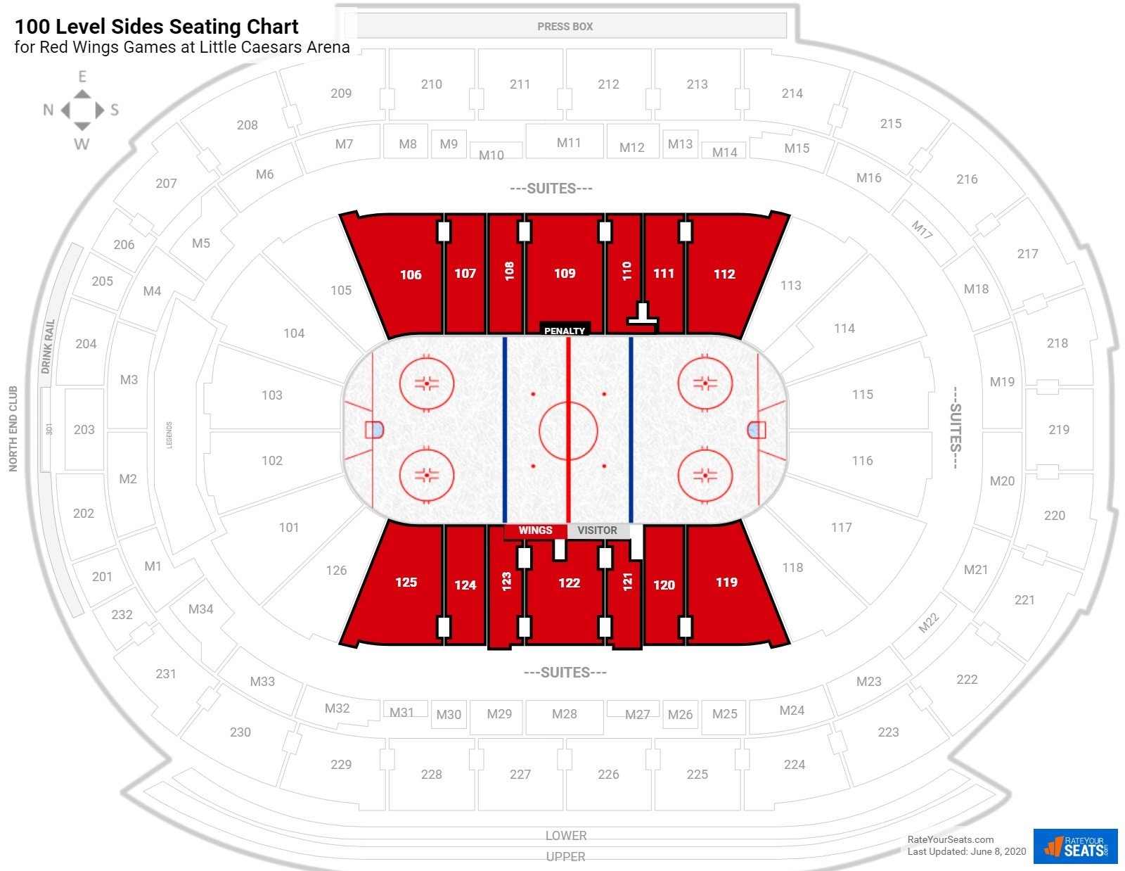 Little Caesars Arena Map And Seating Chart