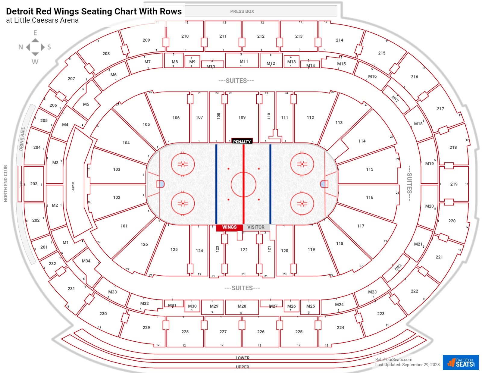 Little Caesars Arena Seating Charts RateYourSeats