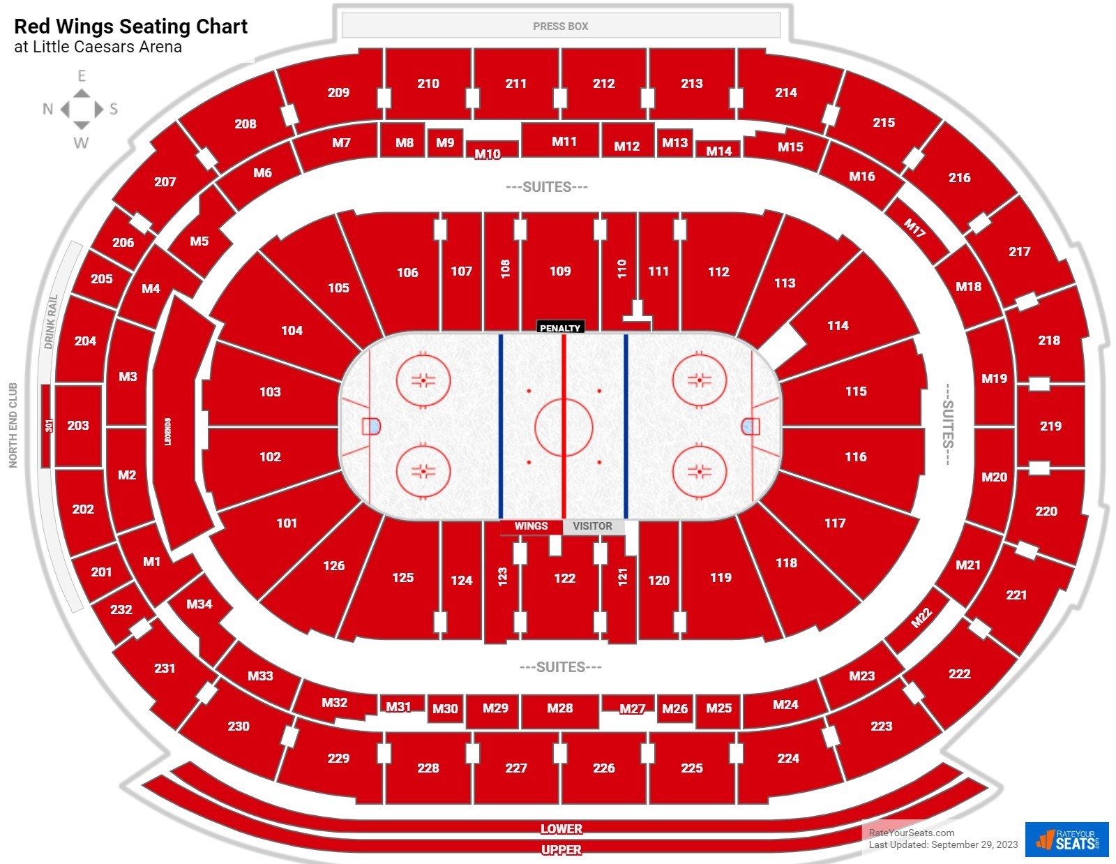 Little Caesars Arena Seating Charts RateYourSeats