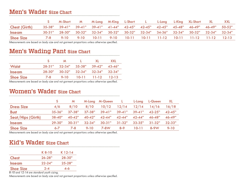 ll bean measurement chart ll bean measurement chart