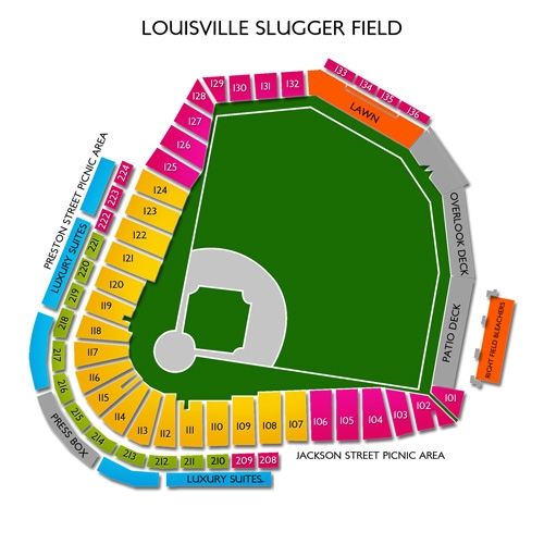 Louisville Slugger Field Seating Chart Vivid Seats