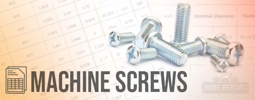 machine screws sizes chart machine screws sizes chart
