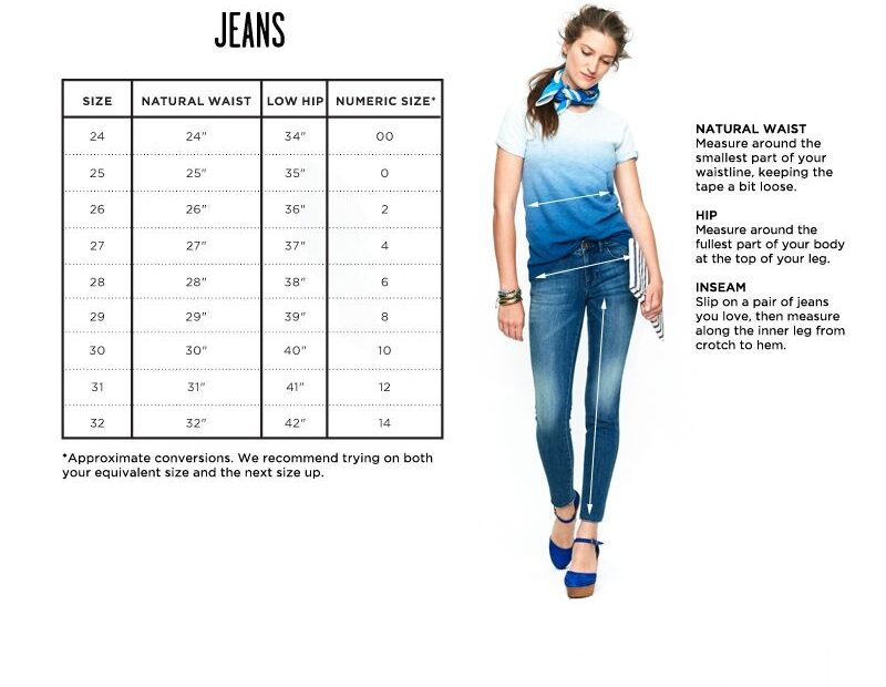 Madewell Jean Size Chart Ponasa